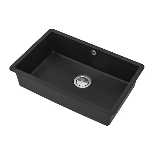 KILSVIKEN - 嵌入式單槽水槽, 黑色 石英混合物, 72x46 公分 | IKEA 線上購物 - PE777323_S4