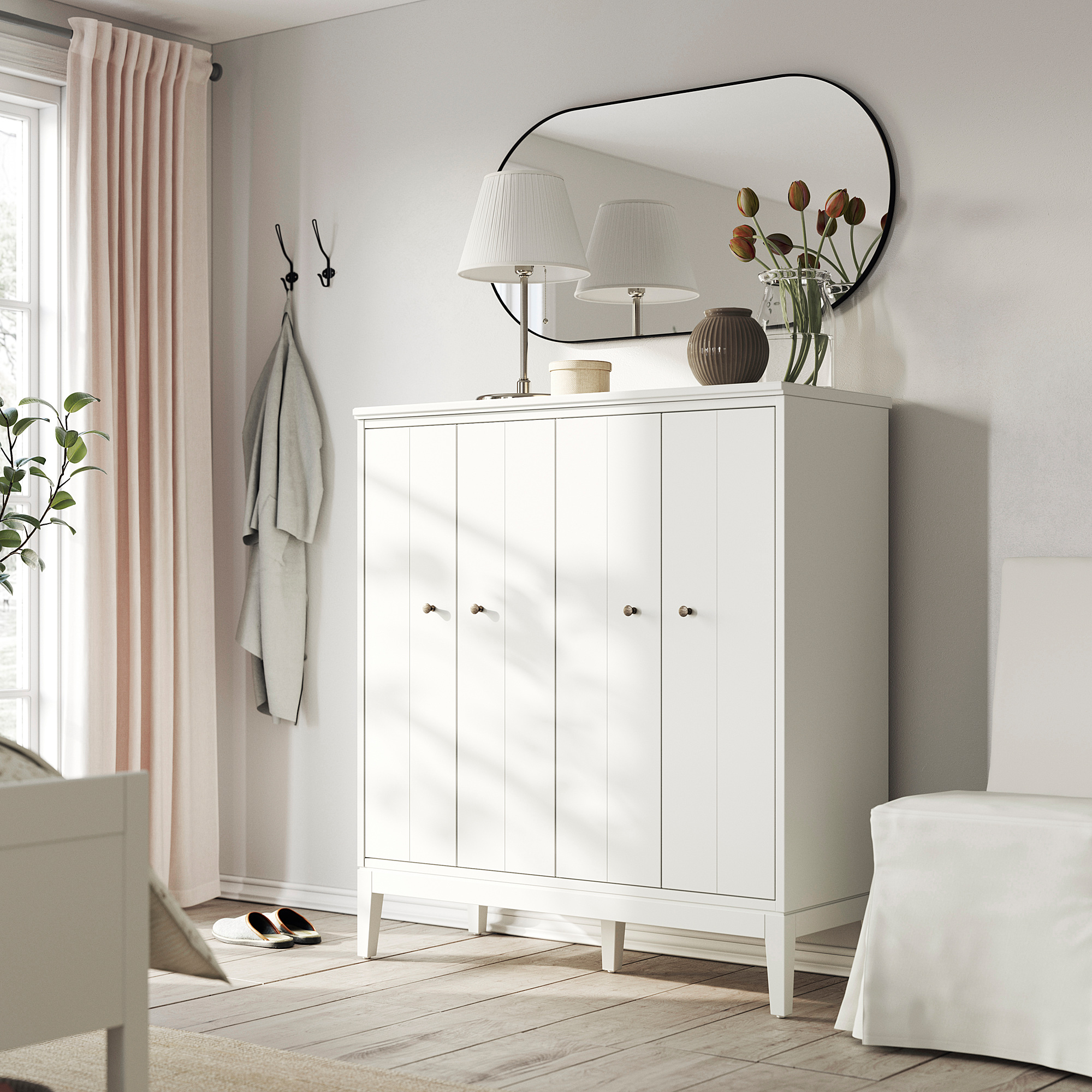 IDANÄS cabinet with bi-folding doors