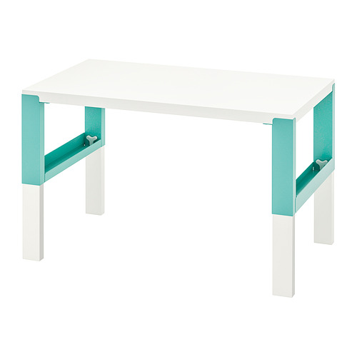 書桌/工作桌 desk, , 白色/土耳其藍 white/turquoise,另有白色/白色 white/white