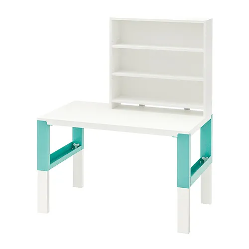 PÅHL - 書桌/工作桌附層架, 白色/土耳其藍, 96x58 公分 | IKEA 線上購物 - PE836637_S4