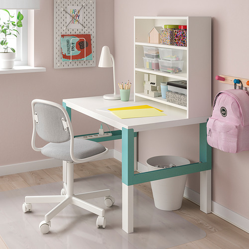 PÅHL - 書桌/工作桌附層架, 白色/土耳其藍 | IKEA 線上購物 - PE836640_S4