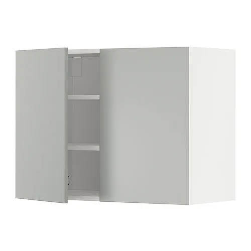 METOD - 壁櫃附層板/2門板, 白色/Havstorp 淺灰色, 80x37x60 公分 | IKEA 線上購物 - PE916124_S4