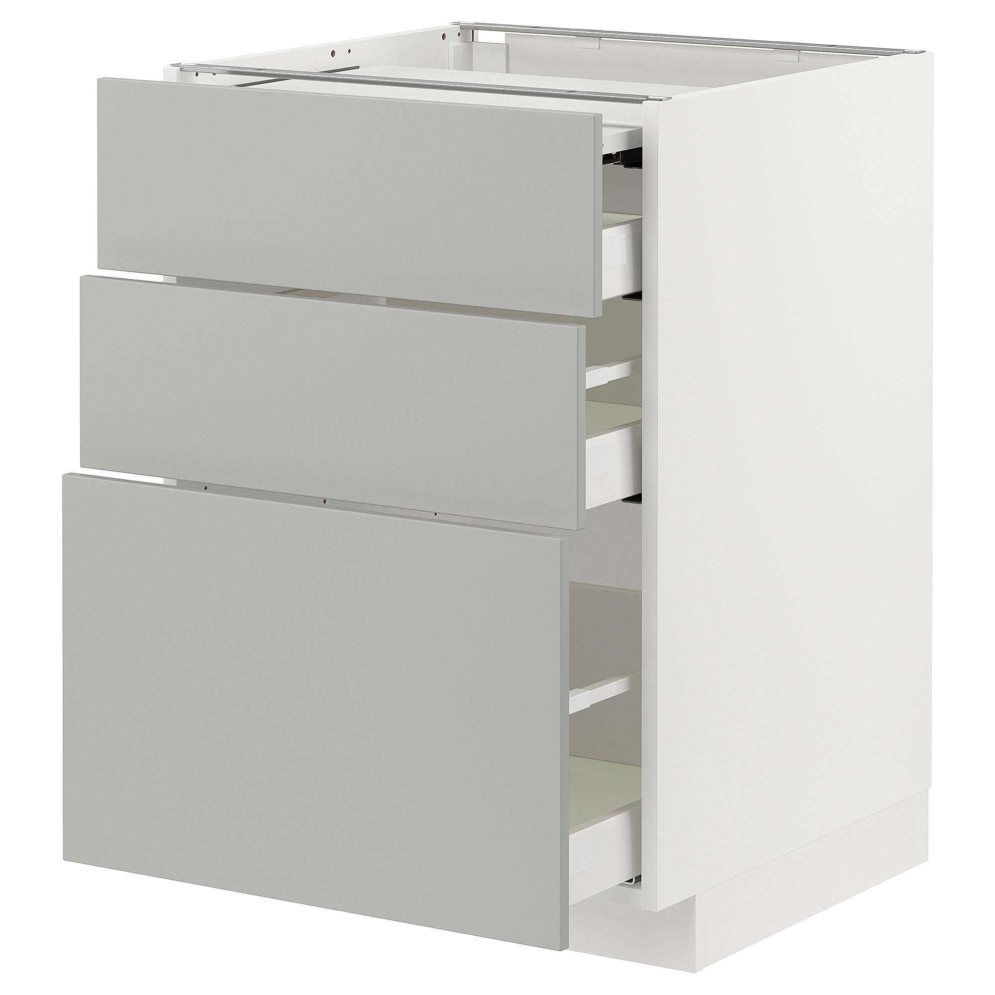 METOD/MAXIMERA bc w pull-out work surface/3drw