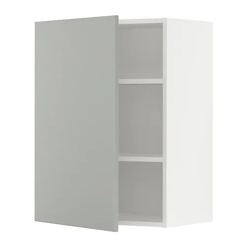 METOD - 壁櫃附層板, 白色/Havstorp 淺灰色, 60x37x80 公分 | IKEA 線上購物 - PE916064_S4