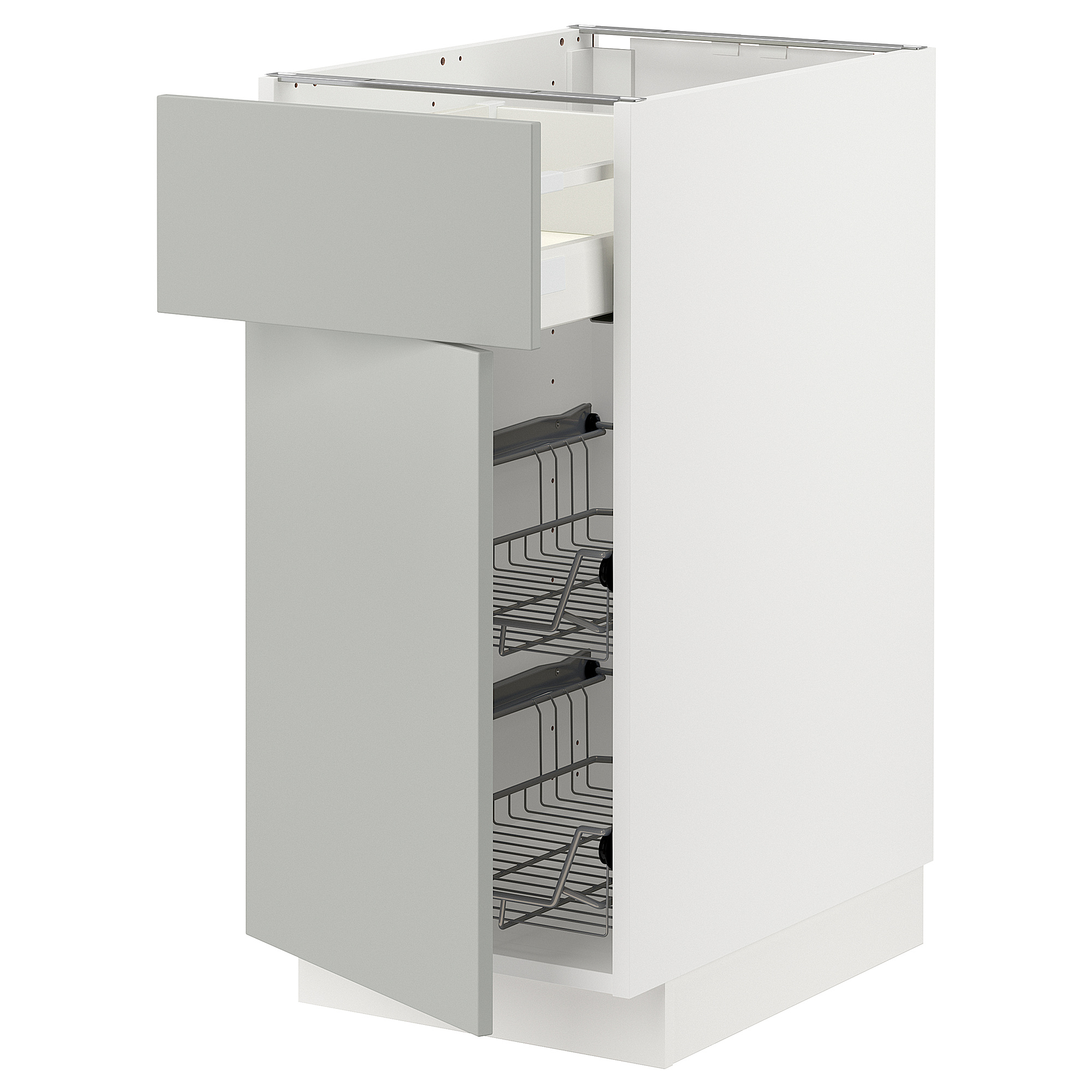 METOD/MAXIMERA base cab w wire basket/drawer/door