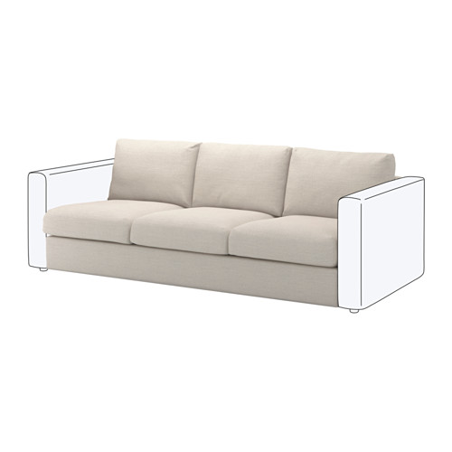 VIMLE - 三人座沙發布套, Gunnared 米色 | IKEA 線上購物 - PE647607_S4