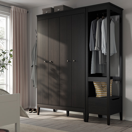 IDANÄS - 衣櫃/衣櫥組合, 深棕色 | IKEA 線上購物 - PE791214_S4
