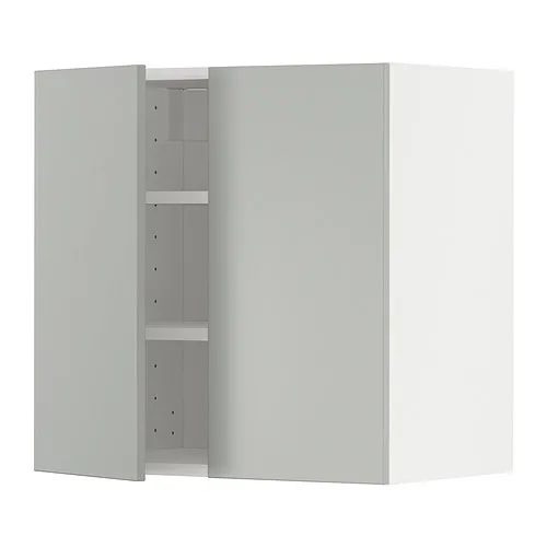 METOD - 壁櫃附層板/2門板, 白色/Havstorp 淺灰色, 60x37x60 公分 | IKEA 線上購物 - PE916039_S4
