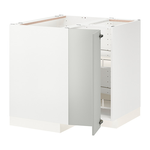 METOD - 轉角底櫃附旋轉盤, 白色/Havstorp 淺灰色, 88x88x80 公分 | IKEA 線上購物 - PE916170_S4