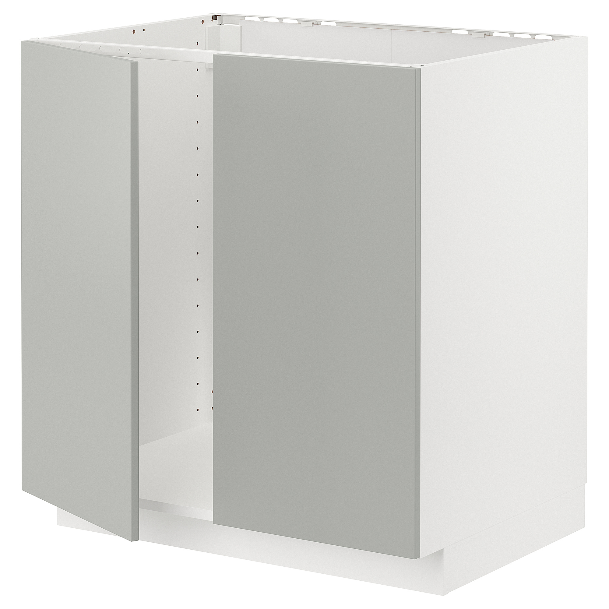 METOD base cabinet for sink + 2 doors
