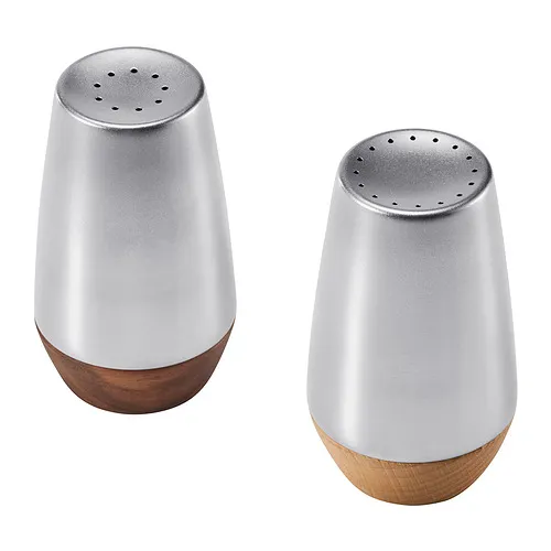 AFTONHAJ - 鹽/胡椒罐 2件裝，不鏽鋼 櫸木/胡桃木，8.5 公分 | IKEA 線上購物 - E1015768_S4