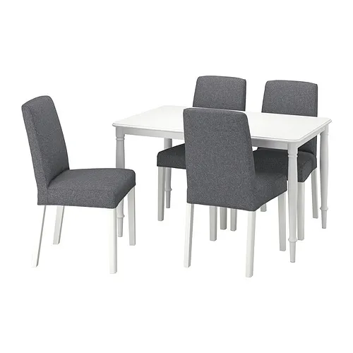 DANDERYD/BERGMUND - table and 4 chairs, white/Gunnared medium grey, 130 cm | IKEA Taiwan Online - PE916301_S4