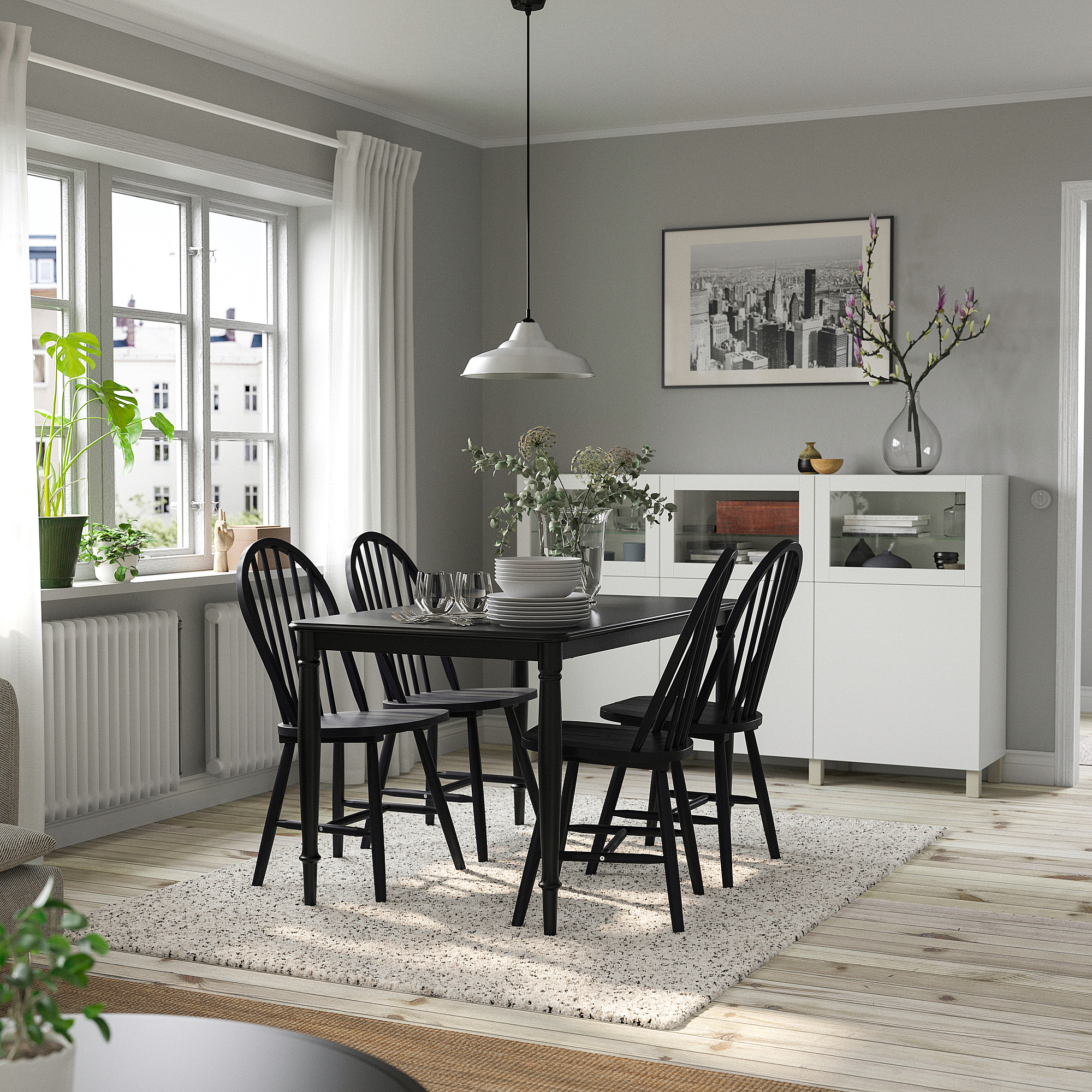 DANDERYD/SKOGSTA 餐桌附4張餐椅