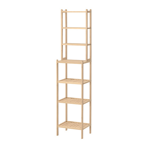 STEGESUND - shelf unit, light bamboo, 36x28x162 cm | IKEA Taiwan Online - E1015817_S4