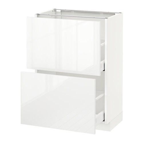 METOD - base cabinet with 2 drawers, white Maximera/Ringhult white | IKEA Taiwan Online - PE521497_S4