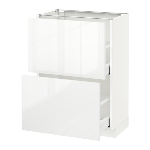 METOD base cabinet with 2 drawers