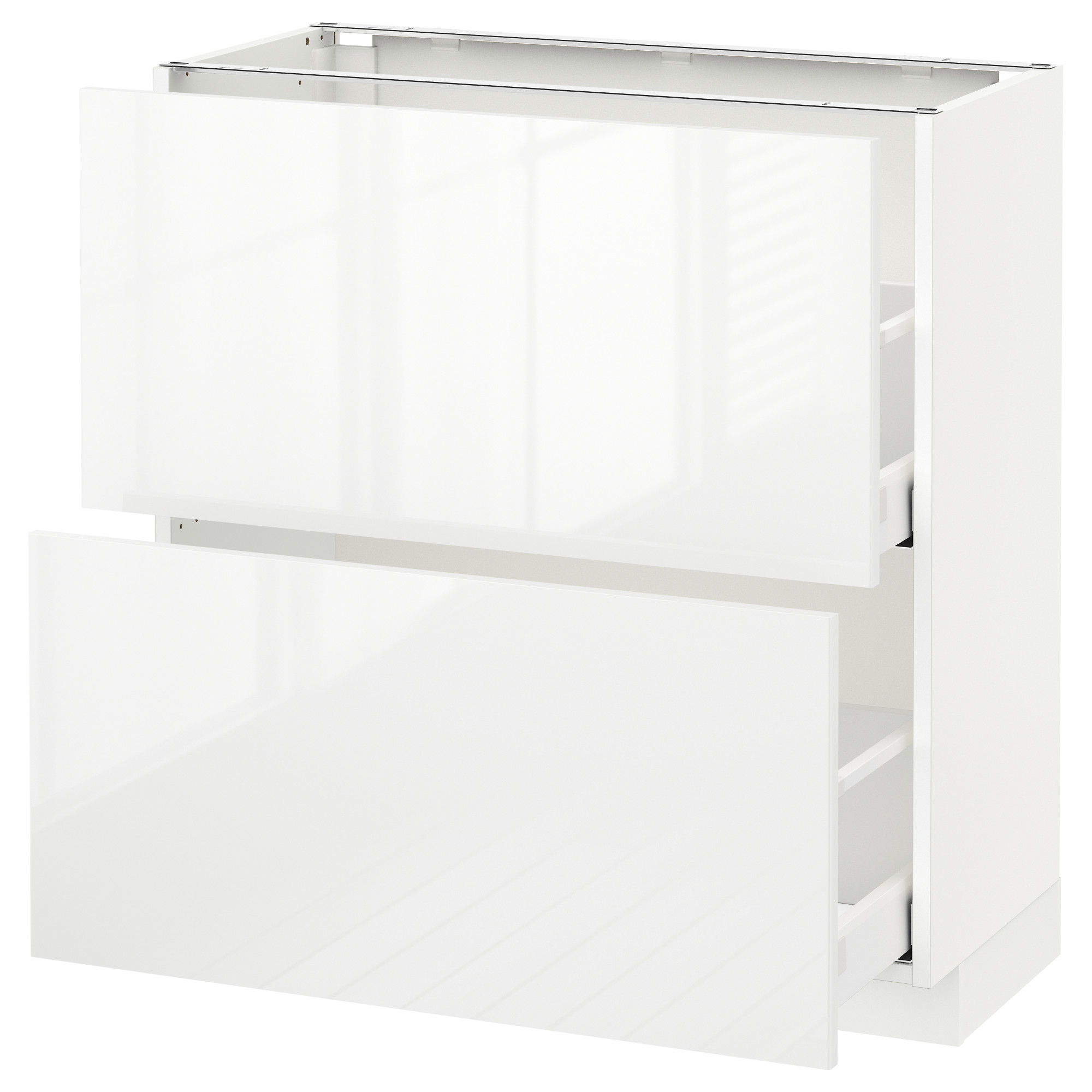 METOD base cabinet with 2 drawers