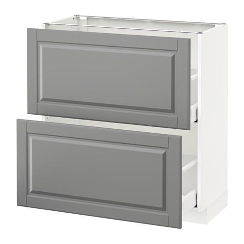 METOD - 附2抽底櫃, 白色 Maximera/Bodbyn 灰色 | IKEA 線上購物 - PE521567_S4