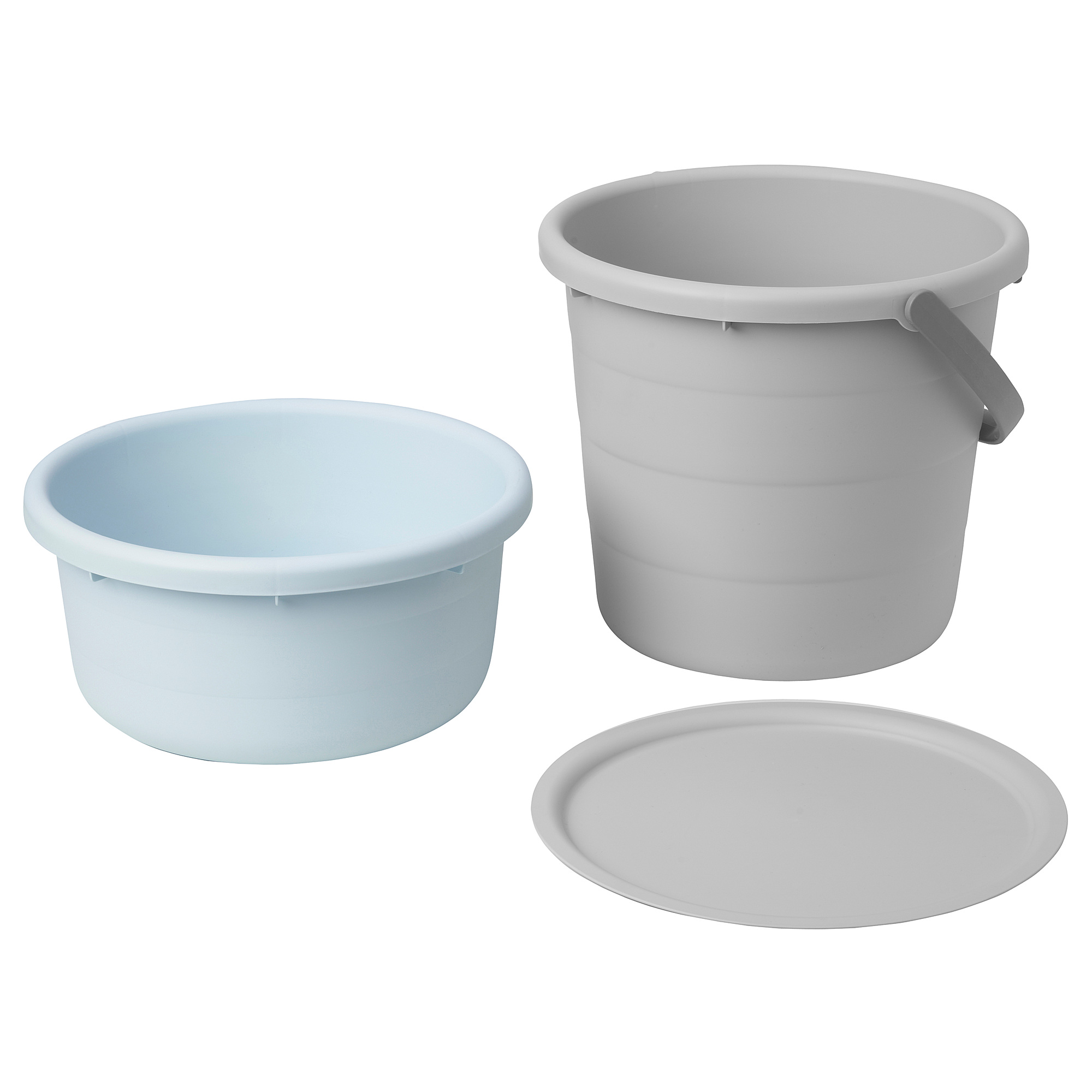 PEPPRIG 3-piece bucket set with lid