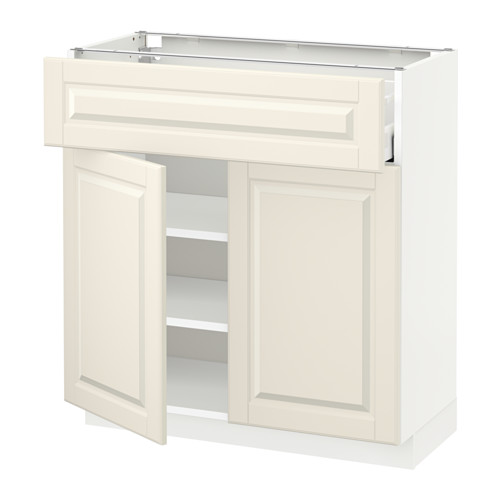 METOD/MAXIMERA - base cabinet with drawer/2 doors, white/Bodbyn off-white | IKEA Taiwan Online - PE521700_S4