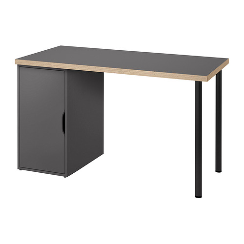 LAGKAPTEN/ALEX - desk, grey/wood effect black, 120x60 cm | IKEA Taiwan Online - PE982733_S4