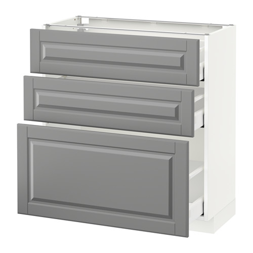 METOD base cabinet with 3 drawers