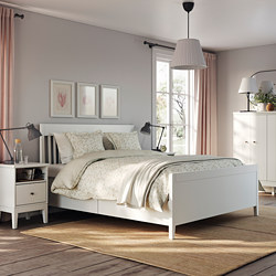 IDANÄS - 雙人床框附抽屜, 深棕色, 附Lönset床底板條 | IKEA 線上購物 - PE784950_S3