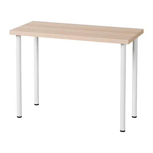 LINNMON/ADILS - table, white stained oak effect/white, 100x45 cm | IKEA Taiwan Online - PE982787_S4