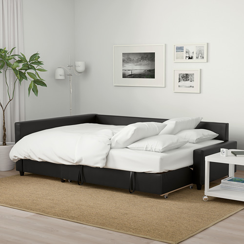 FRIHETEN - 轉角沙發床附收納空間, Bomstad 黑色 | IKEA 線上購物 - PE738637_S4