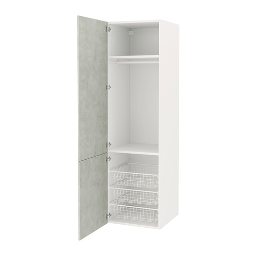 ENHET - high cabinet storage combination, white/concrete effect | IKEA Taiwan Online - PE836900_S4