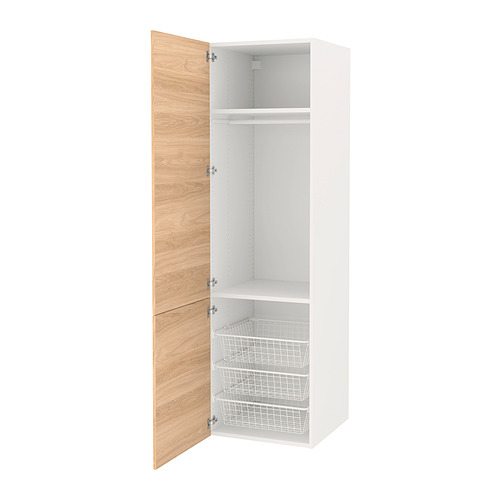 ENHET - high cabinet storage combination, white/oak effect | IKEA Taiwan Online - PE836903_S4
