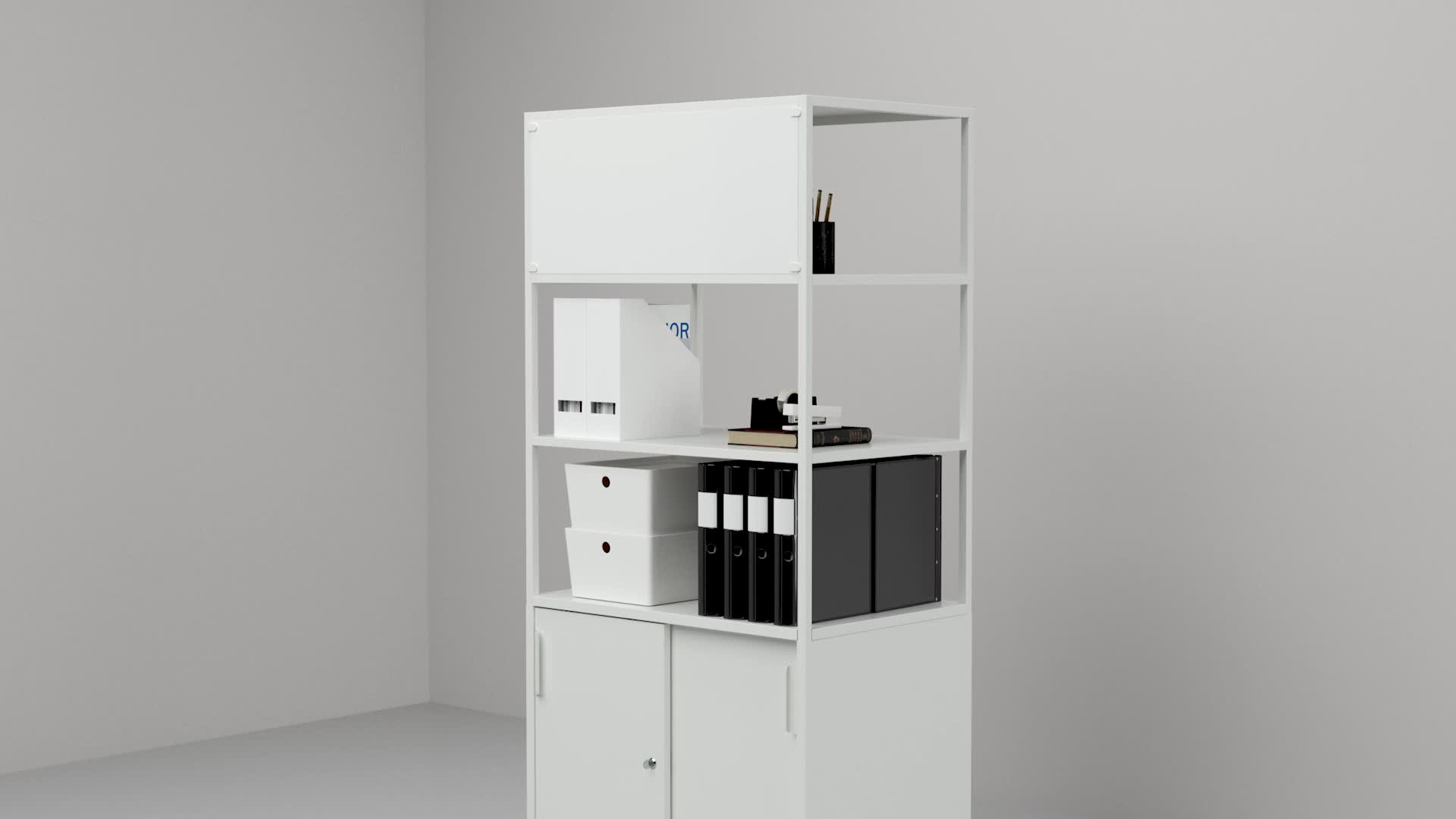 TROTTEN - cabinet with sliding doors, anthracite, 80x55x180 cm