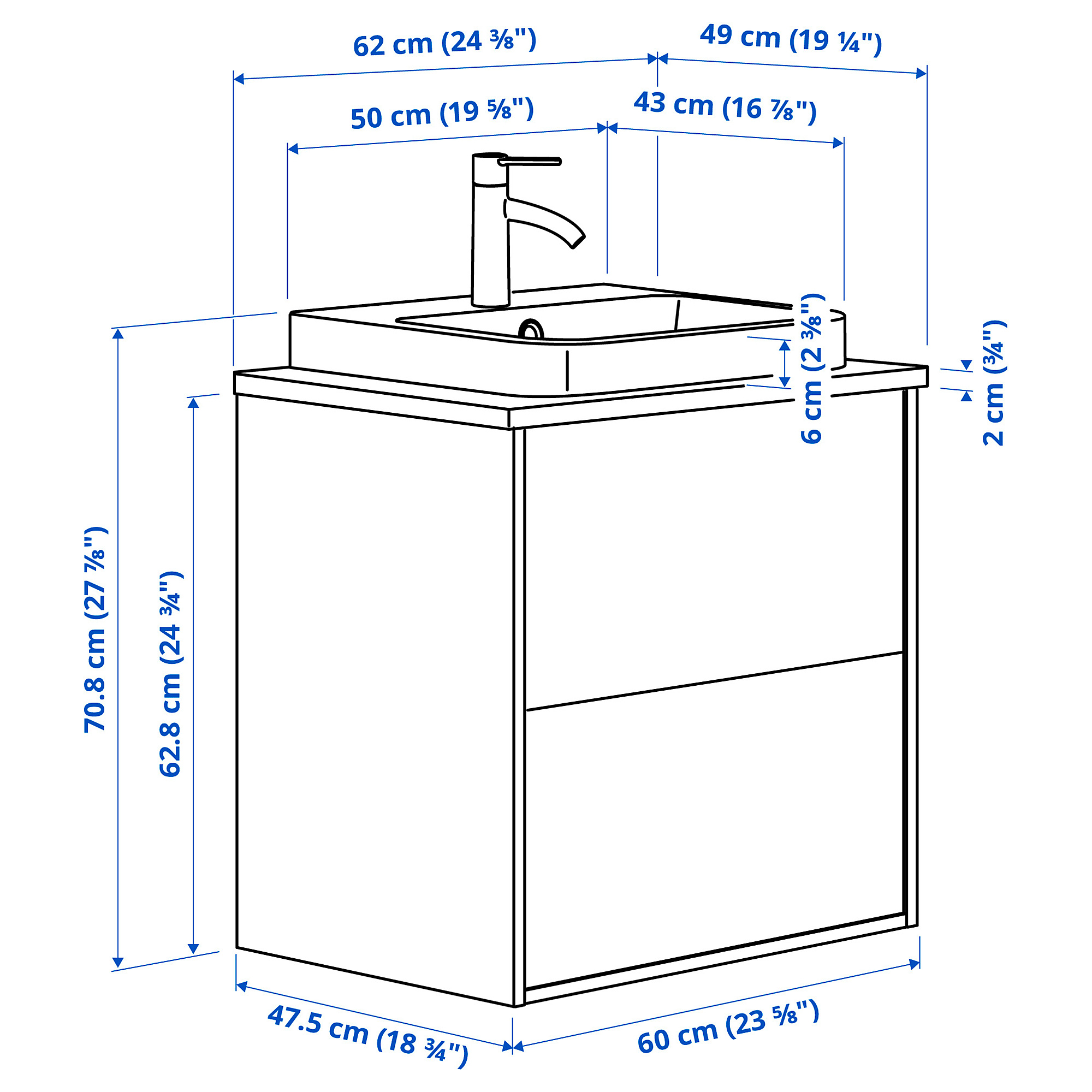 ÄNGSJÖN/BACKSJÖN wash-stnd w drawers/wash-basin/tap