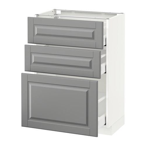 METOD base cabinet with 3 drawers