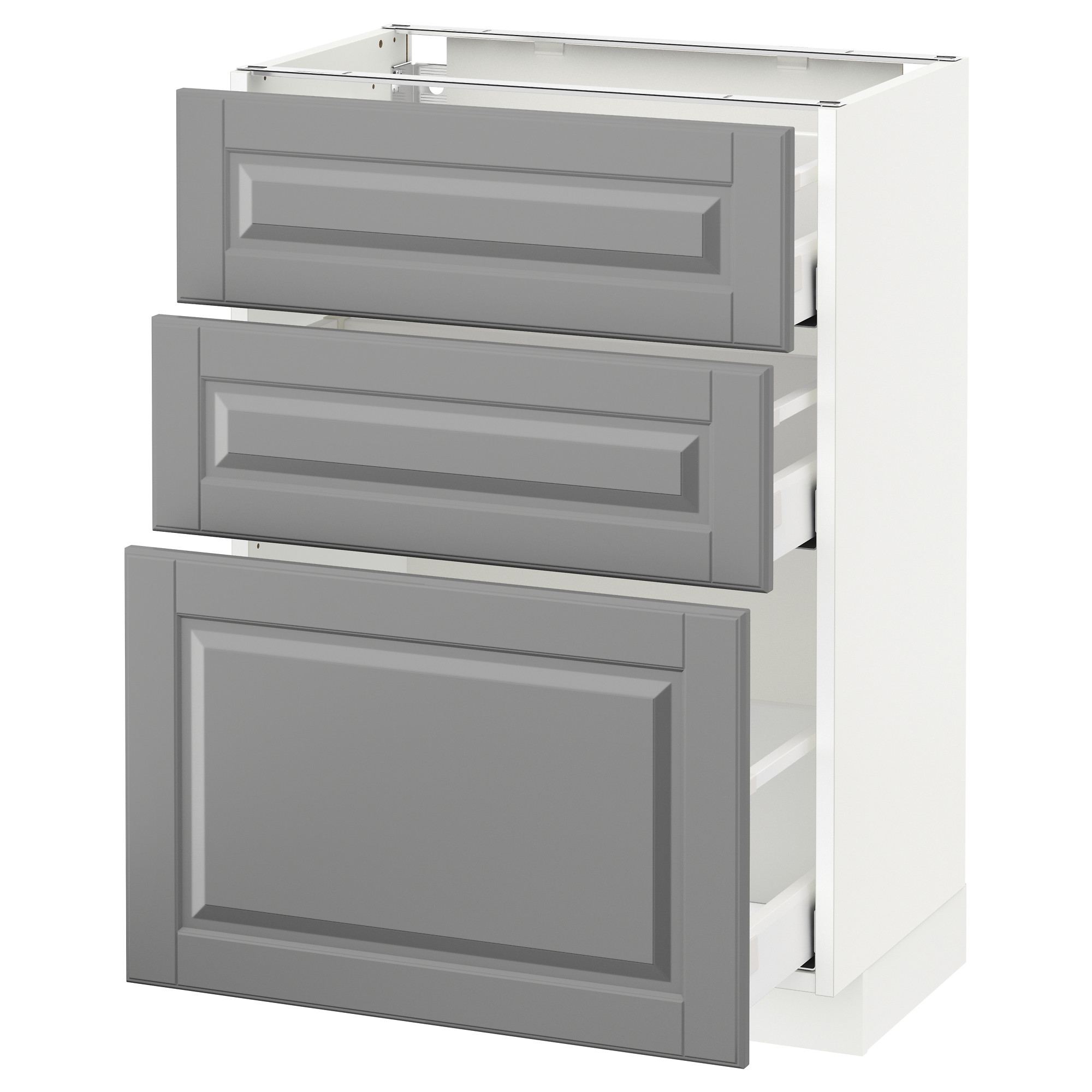 METOD base cabinet with 3 drawers