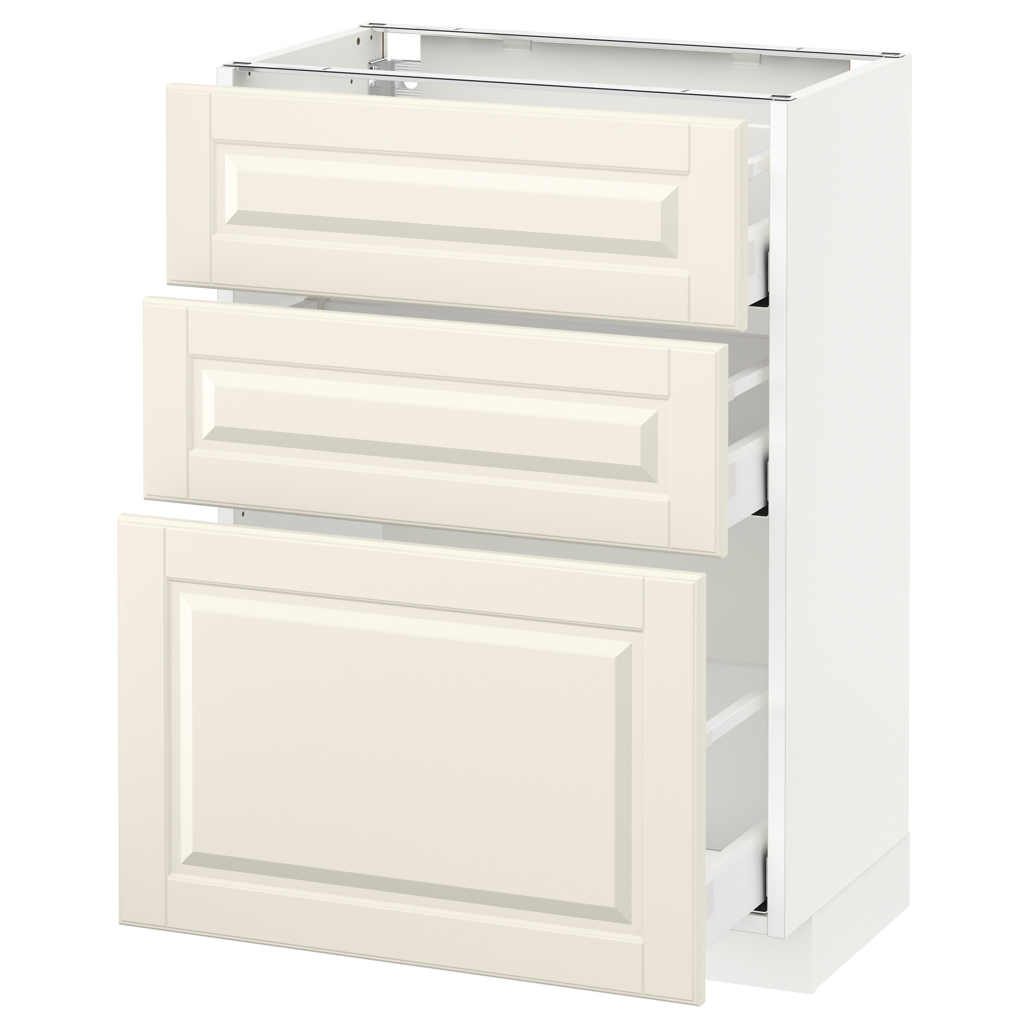 METOD base cabinet with 3 drawers