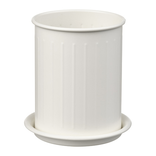 VÄLVÅRDAD - cutlery stand, white/galvanised, 13 cm | IKEA Taiwan Online - PE982834_S4