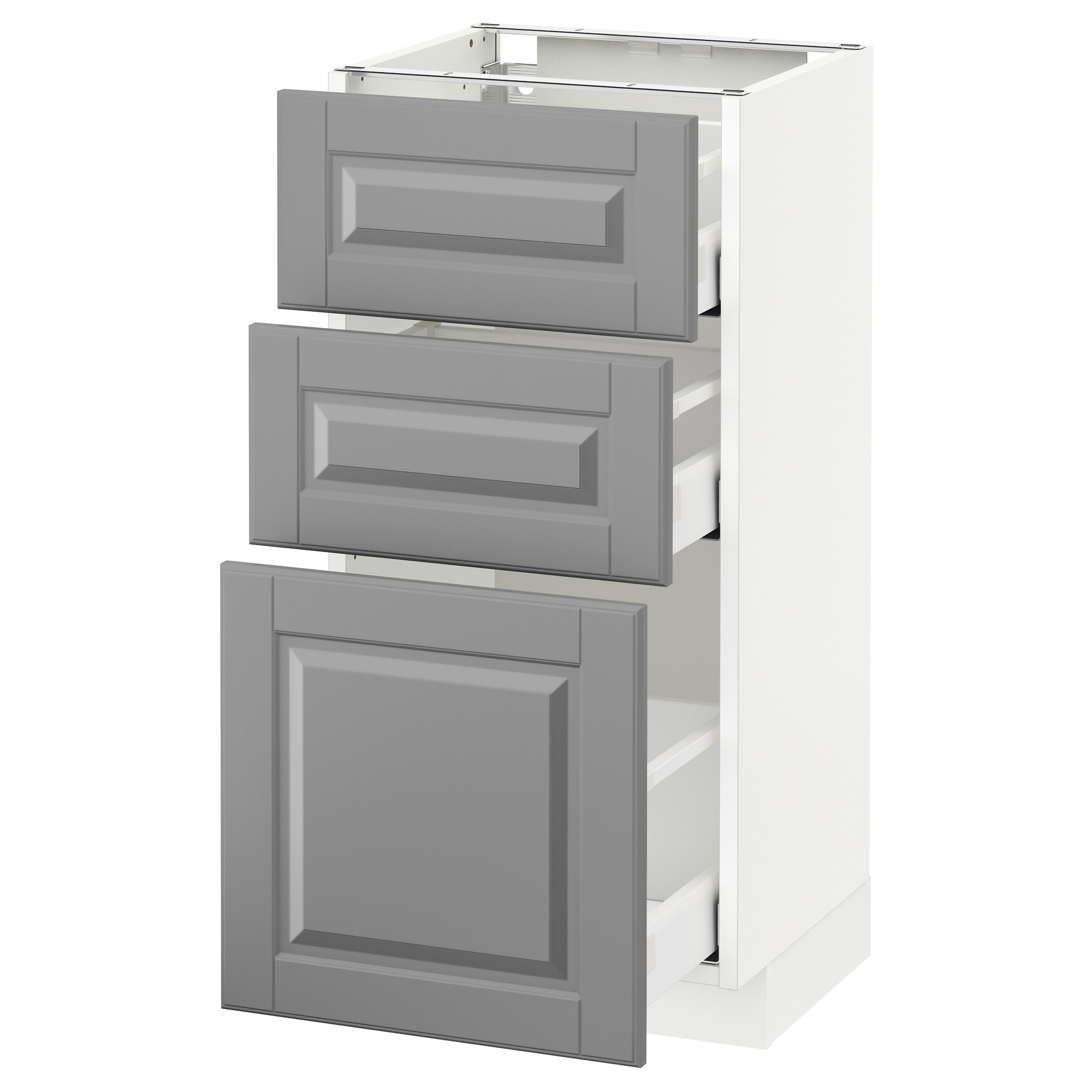 METOD base cabinet with 3 drawers