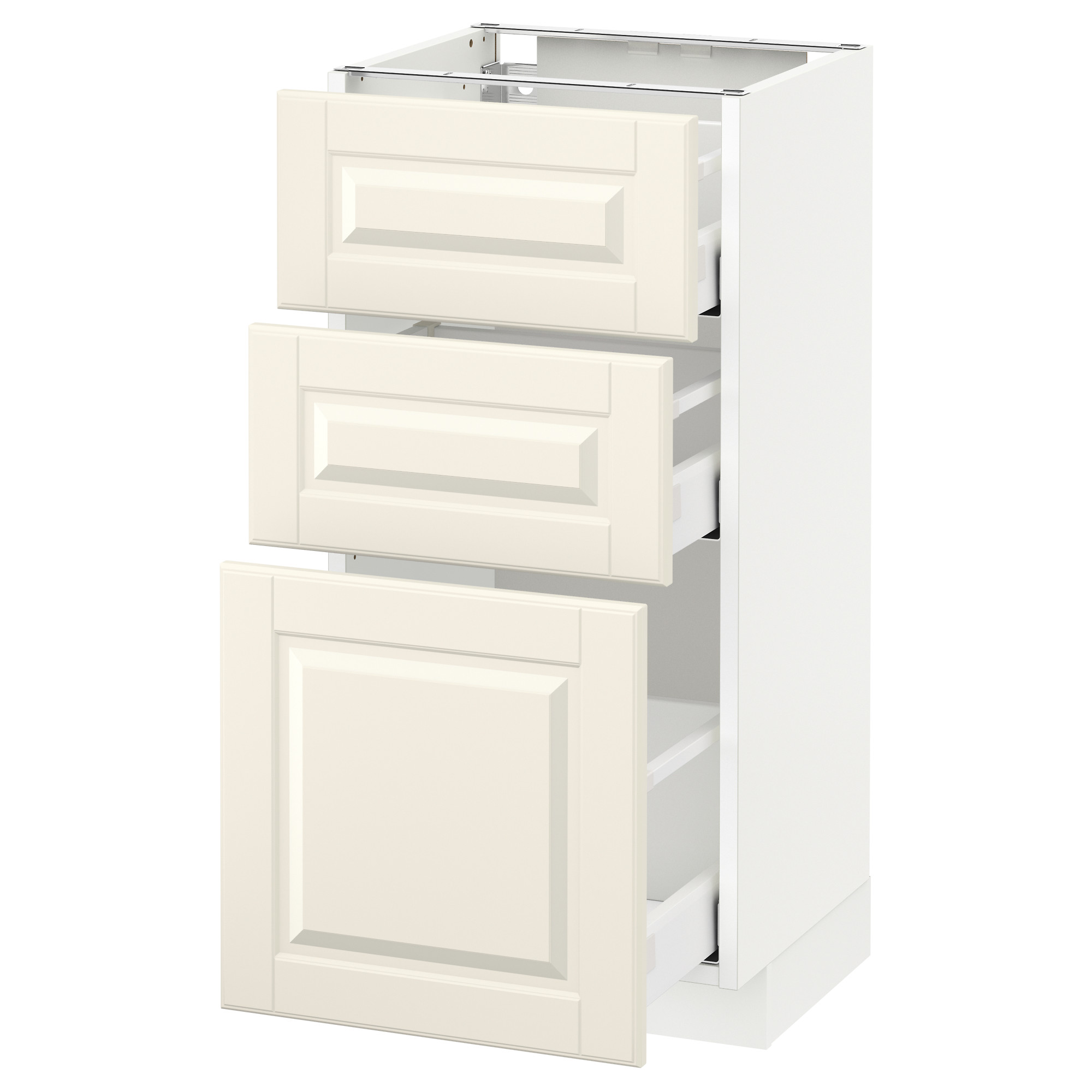 METOD base cabinet with 3 drawers