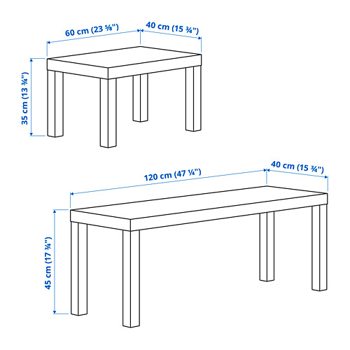 LACK - 子母桌 2件組, 灰色 | IKEA 線上購物 - PE791604_S4