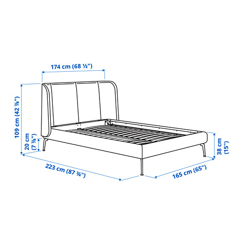 TUFJORD upholstered bed frame