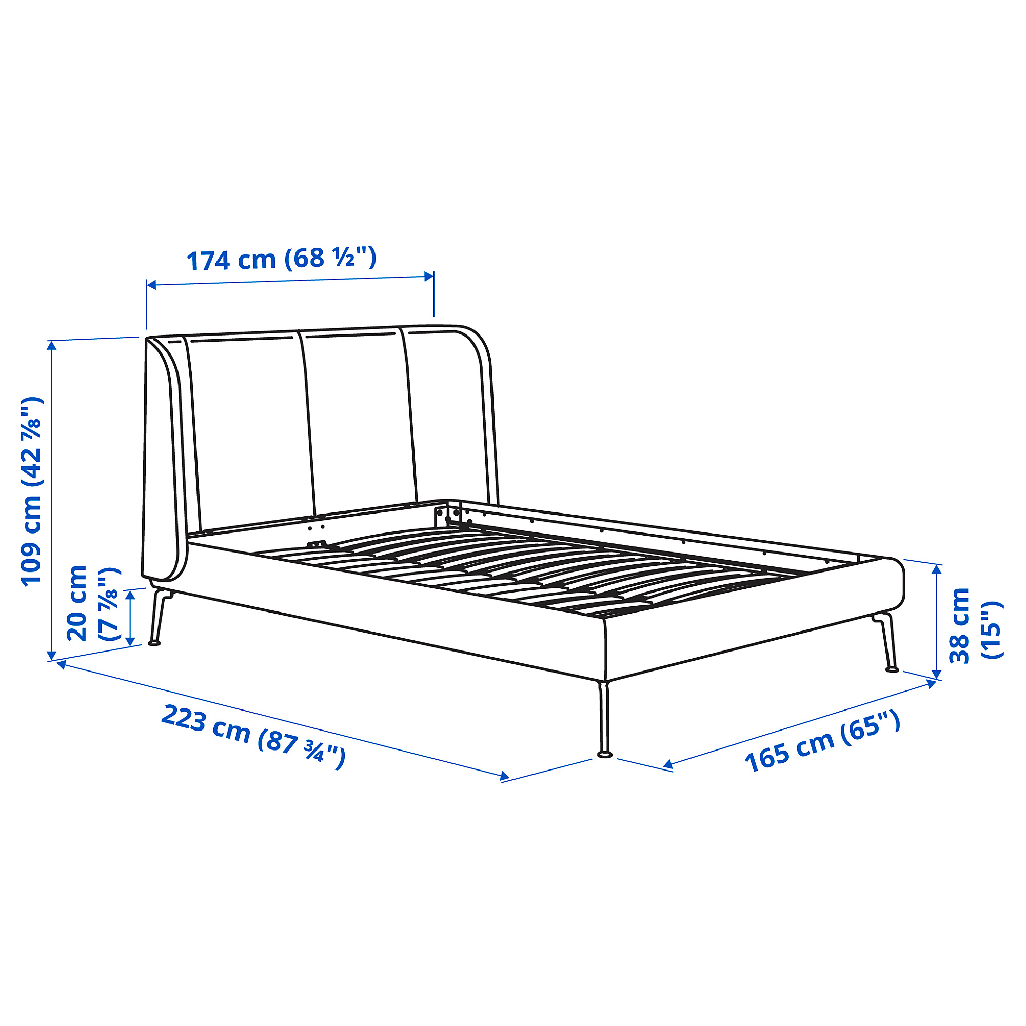 TUFJORD upholstered bed frame