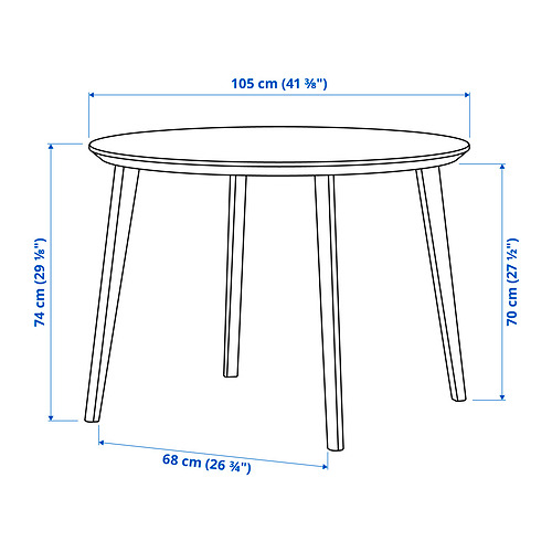 LISABO/LYCKAN table and 4 chairs