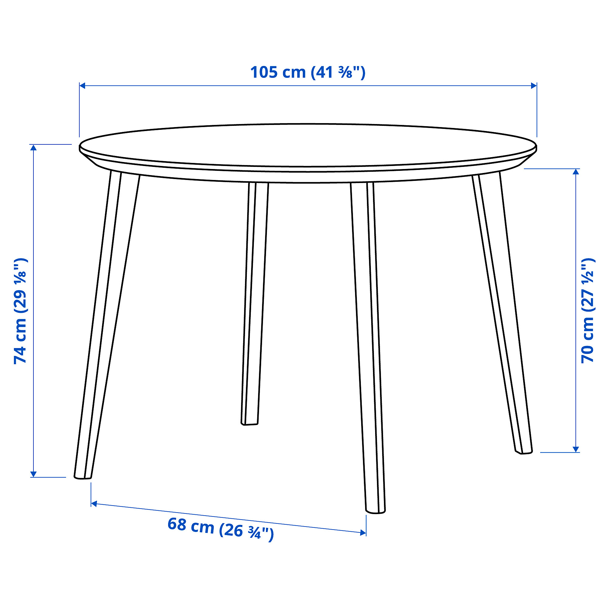 LISABO/LYCKAN table and 4 chairs