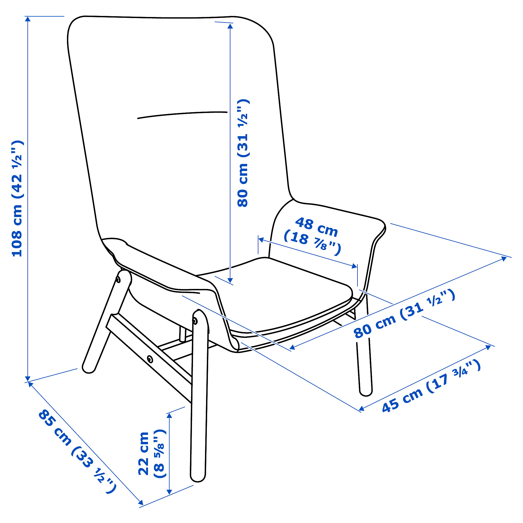 VEDBO high-back armchair