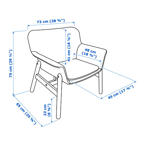 VEDBO - armchair, Gunnared blue | IKEA Taiwan Online - PE695638_S4