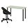 LAGKAPTEN - desk and chair, light green/dark grey black | IKEA Taiwan Online - PE878335_S1