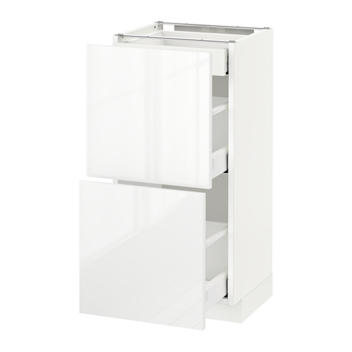 METOD - base cab with 2 fronts/3 drawers, white Maximera/Ringhult white, 40x37x80 cm | IKEA Taiwan Online - PE522244_S4