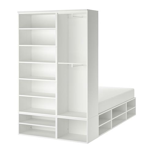 PLATSA - bed frame with storage, white | IKEA Taiwan Online - PE778583_S4