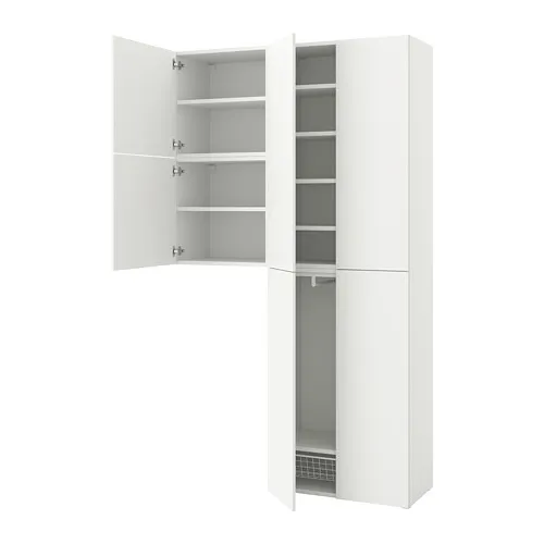 PLATSA - 衣櫃組合/6門, Fonnes 白色, 140x42x241 公分 | IKEA 線上購物 - PE778581_S4